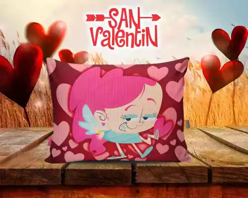 vectores plantilas SAN VALENTIN,FESTEJO,FESTIVIDAD,AMOR,DUOS,COJINES,CARICATURA,DISNEY,